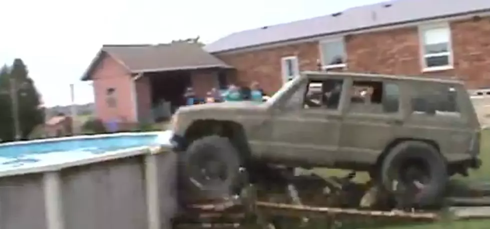 Jeep Vs Swimming Pool: Who Ya Got? [Video]