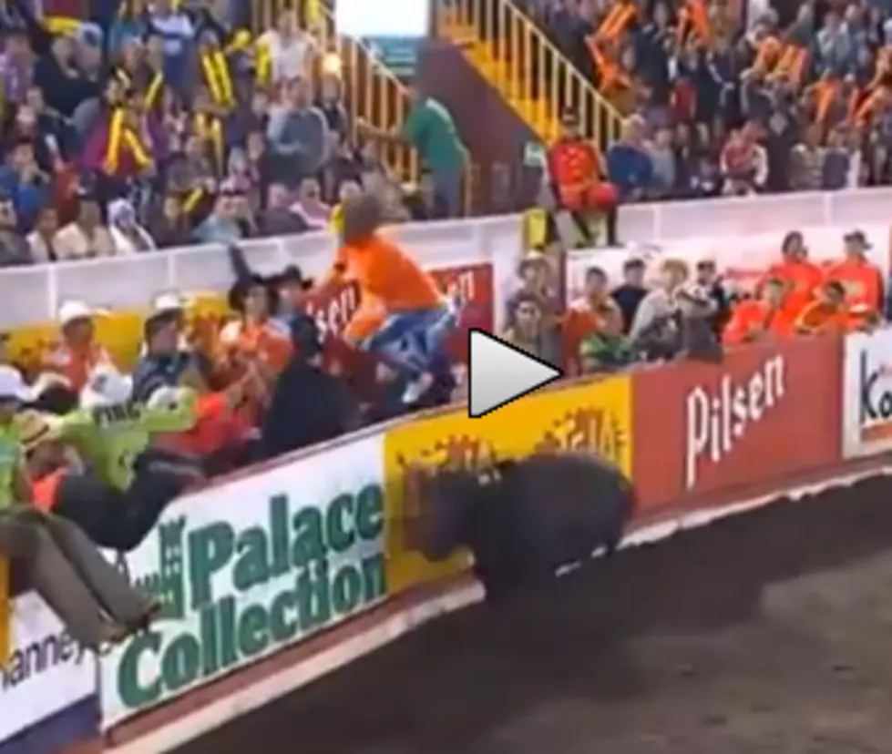 Bull Launches Woman Into the Air at Rodeo