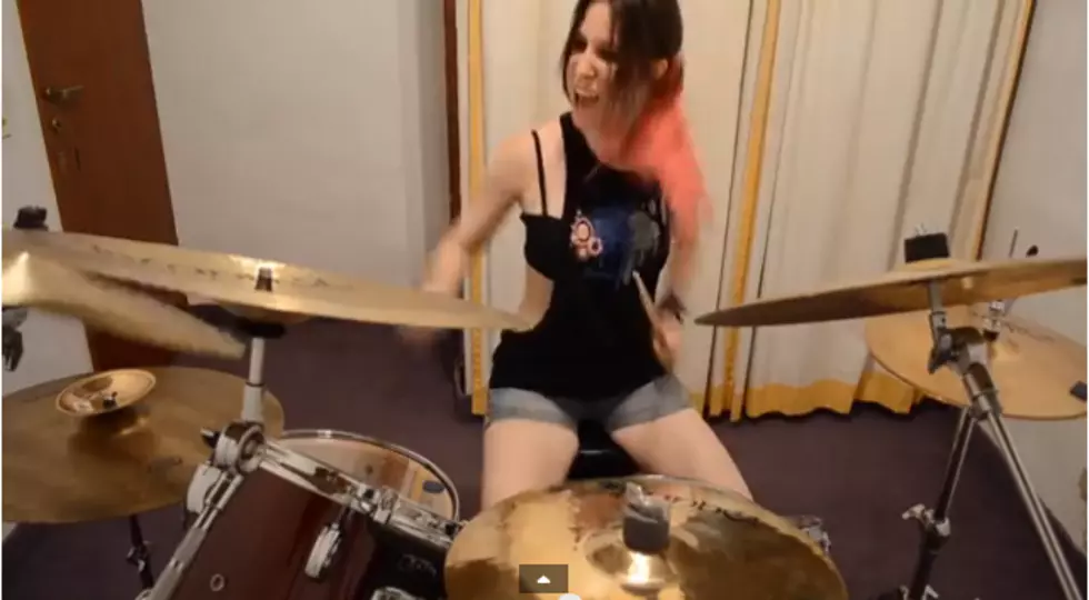 Sexy Chick Kills It With Pantera Drum Cover