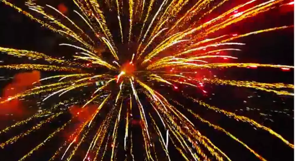 Drone Into Fireworks
