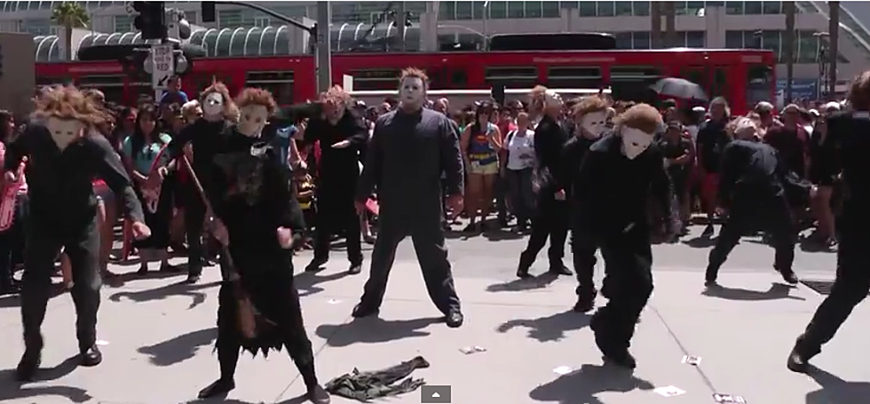 Creepy Michael Myers Flash Mob Dances In The Streets At Comic-Con