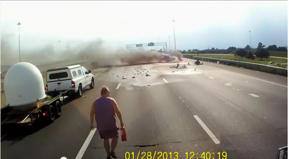 Trucker Rescues Woman and Baby After Crash and Explosion on I-10 [VIDEO]