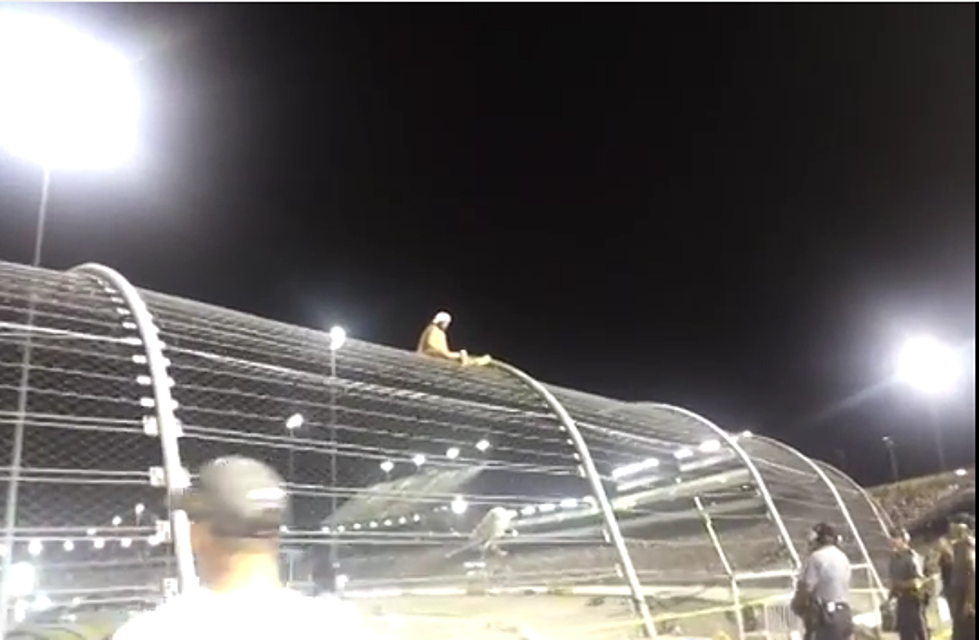NASCAR Fan Climbs Catch Fence Because It’s His Birthday