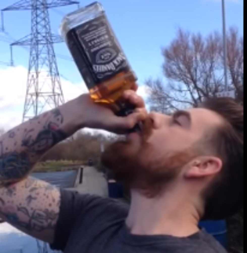 Man Chugs Entire Bottle Of Jack In 15 Seconds