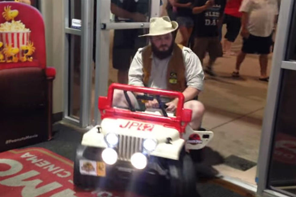 Man Rolls in Like a Boss at Jurassic World Showing