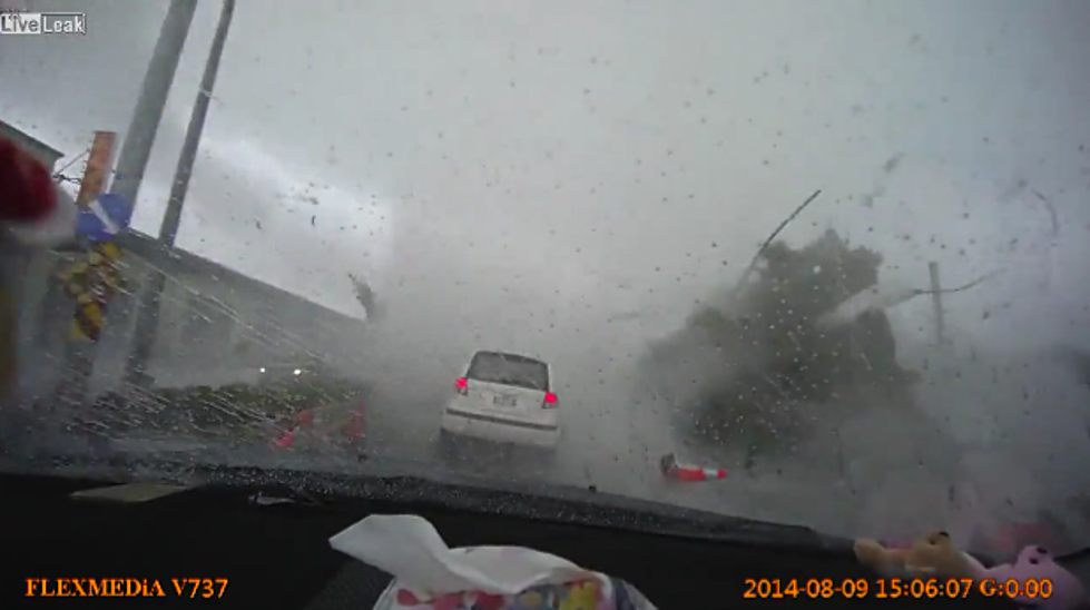 Tornado Blows Away Car