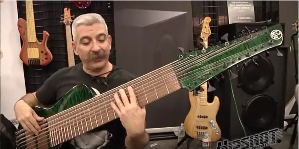 Man Builds Gigantic 24 String Bass He Calls 'Godzilla'