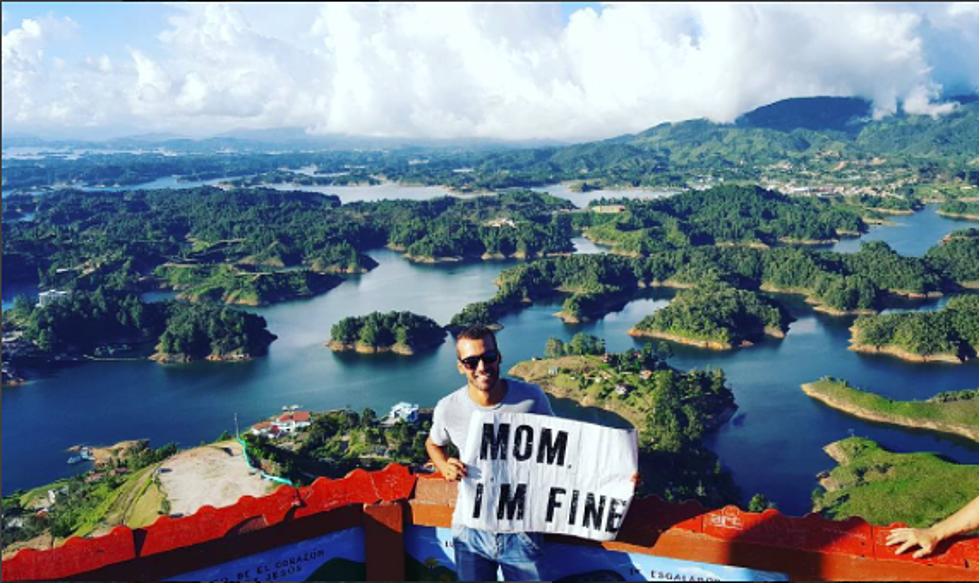 Man Travels The World, Still Makes Sure His Mom Knows He's Fine