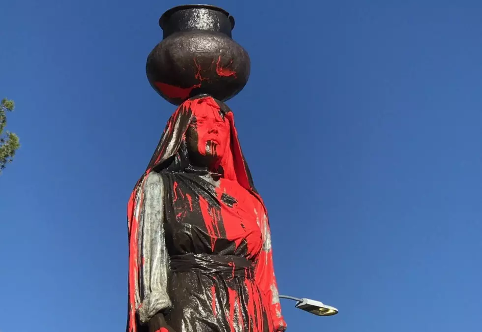 Tiguas Statue Vandalized On Columbus Day