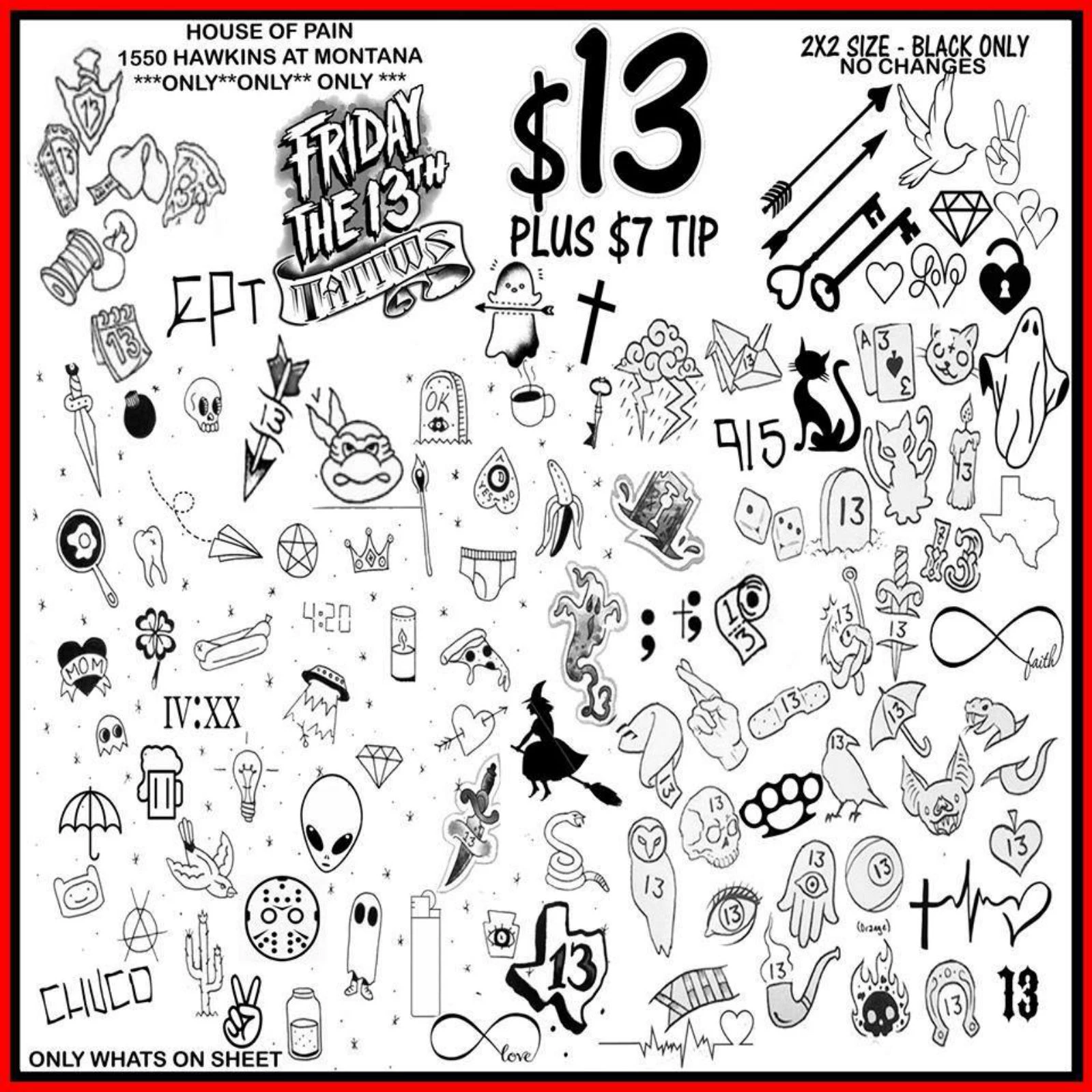 Friday the 13th Tattoo Specials in the Bay