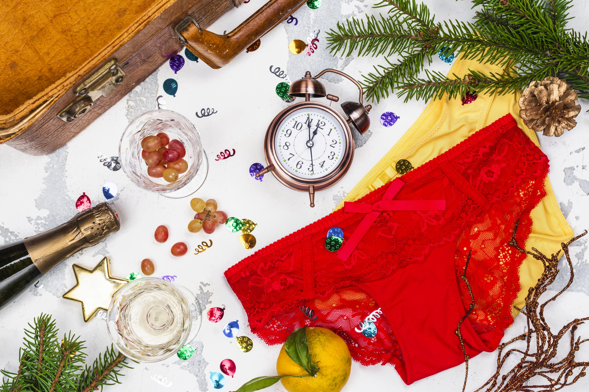 Wearing Red Underwear on New Year's Eve & other Superstitions