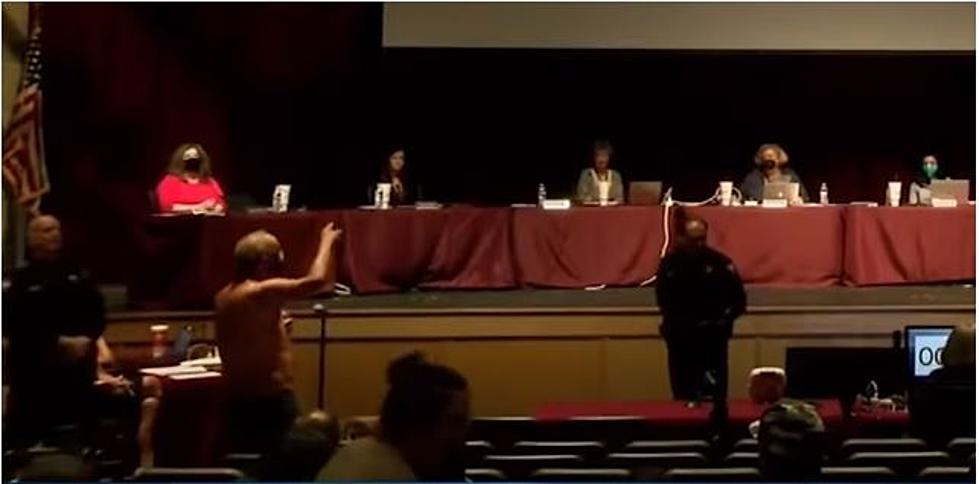 Shocking Moment Texas Dad Strips Down During School Board Meeting