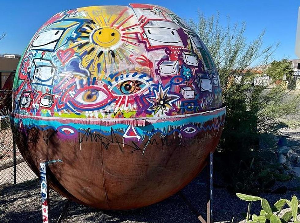 El Paso Artist Gave a Dull Metal-Shaped Sphere a Vibrant Makeover