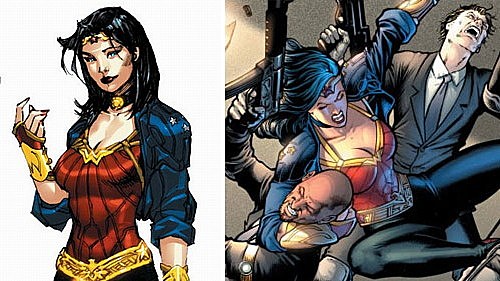 DC Comics Wonder Woman Armor Faux Leather Moto Jacket Plus Size | Her  Universe