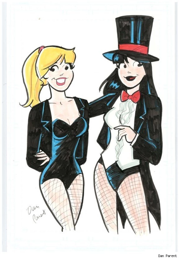 Betty and Veronica cosplaying as Black Canary and Zatanna by. 