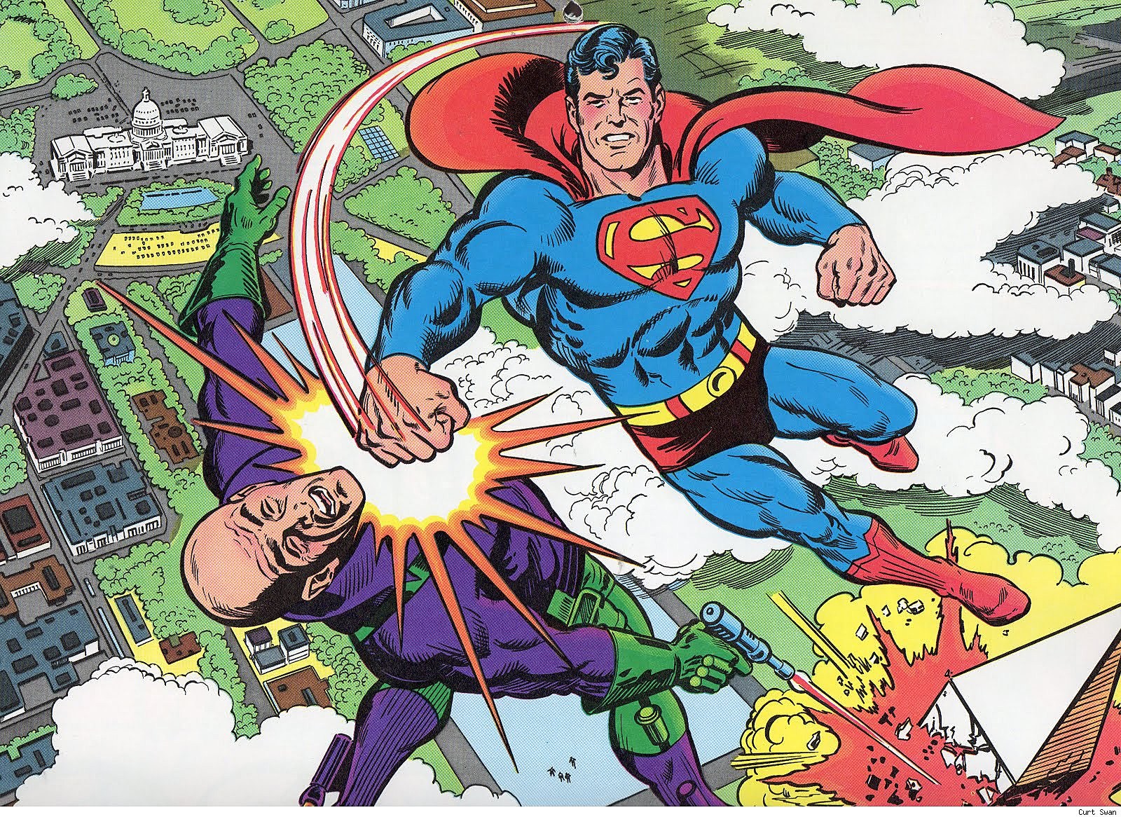 Развлечения комиксы. Superman vs Lex Luthor. Лютор Лекс vs Супермена. Супермен комикс. Сверхновый Супермен.