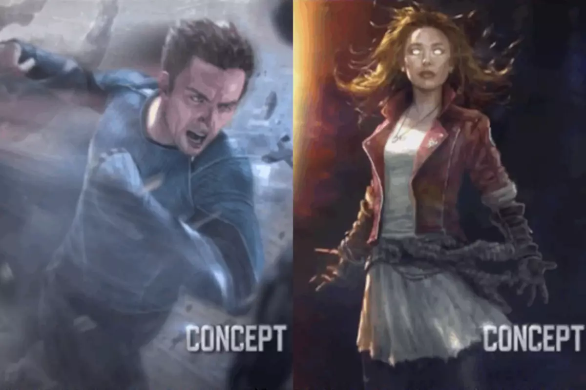 Age Of Ultron, Scarlet Witch, Quicksilver and Thor.