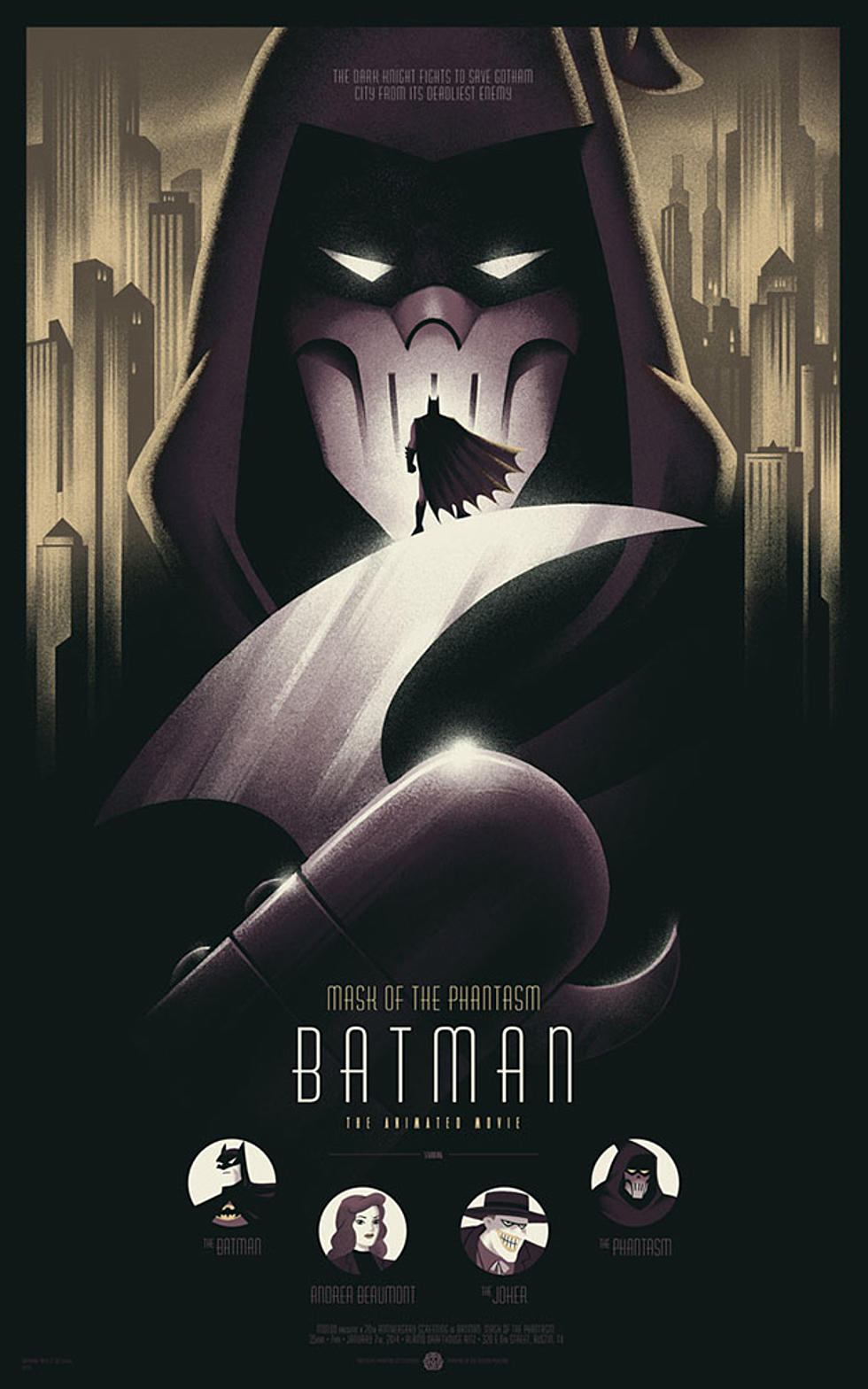 Free Stuff: Mondo&#8217;s &#8216;Batman: Mask Of The Phantasm&#8217; 20th Anniversary Poster Signed by Bruce Timm &#038; Dana Delany