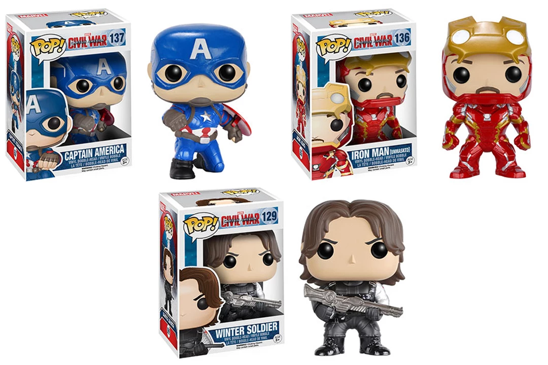 Funko Pop Hero IronMan Captain America Civil War Movies Action Figure Collection 