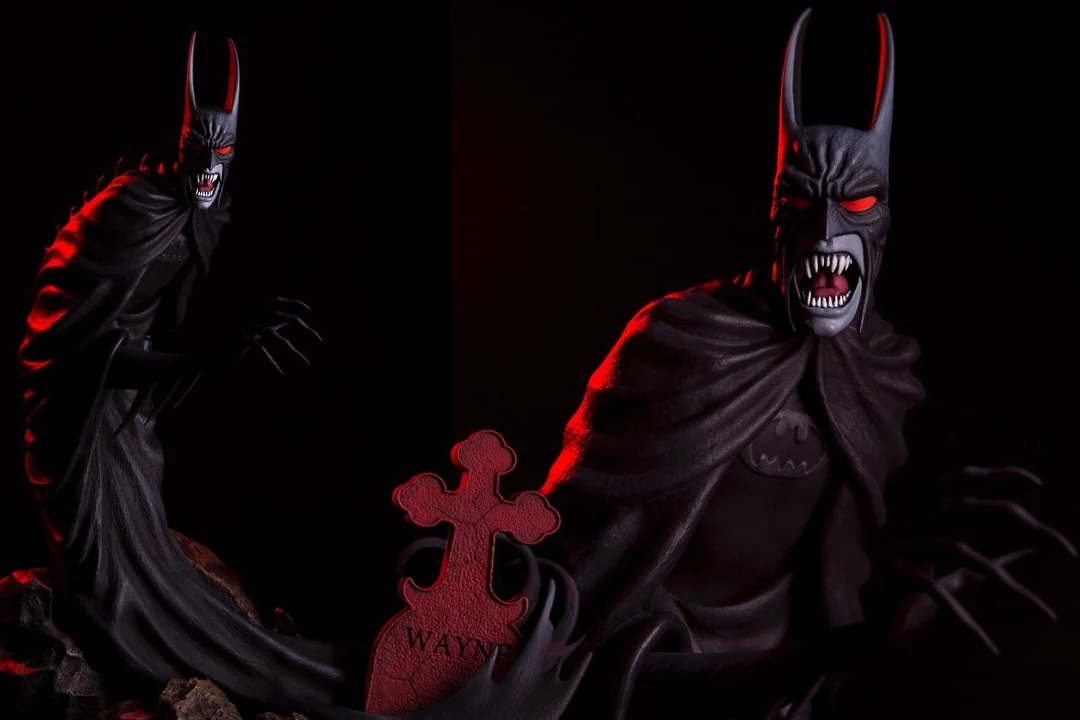 batman red rain statue