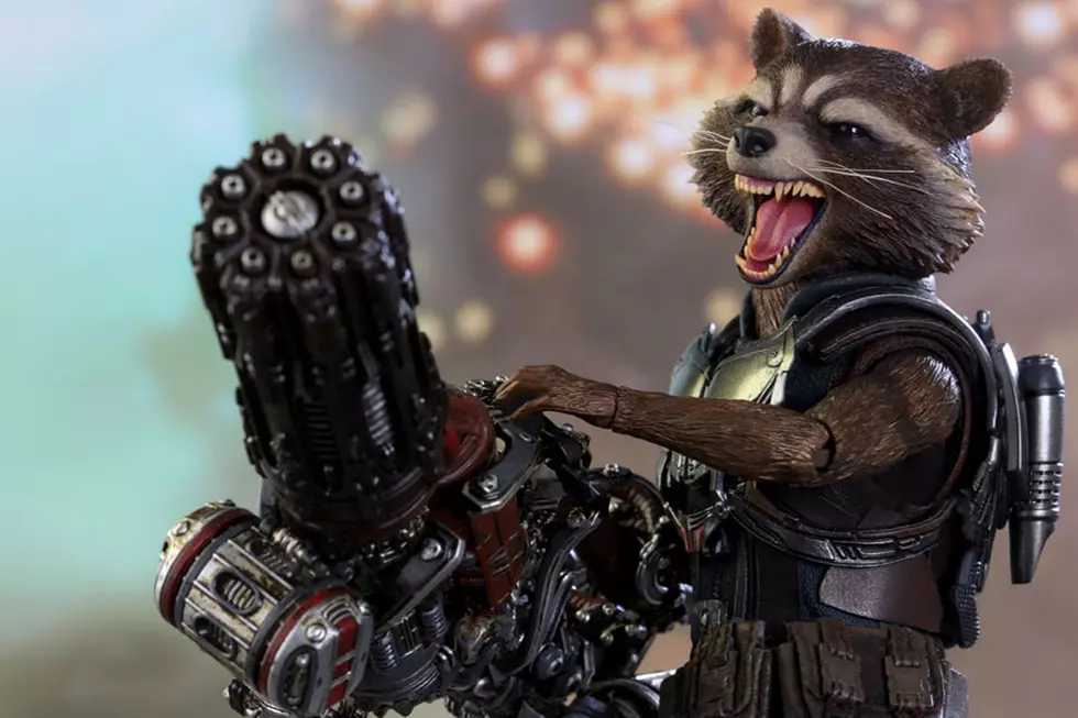 Hot Toys' Rocket Raccoon Brings a Big Smile and a Bigger Gun to the Party