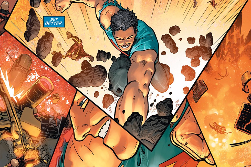 Good Thing: Superman Beating Up Cybernetic White Supremacists