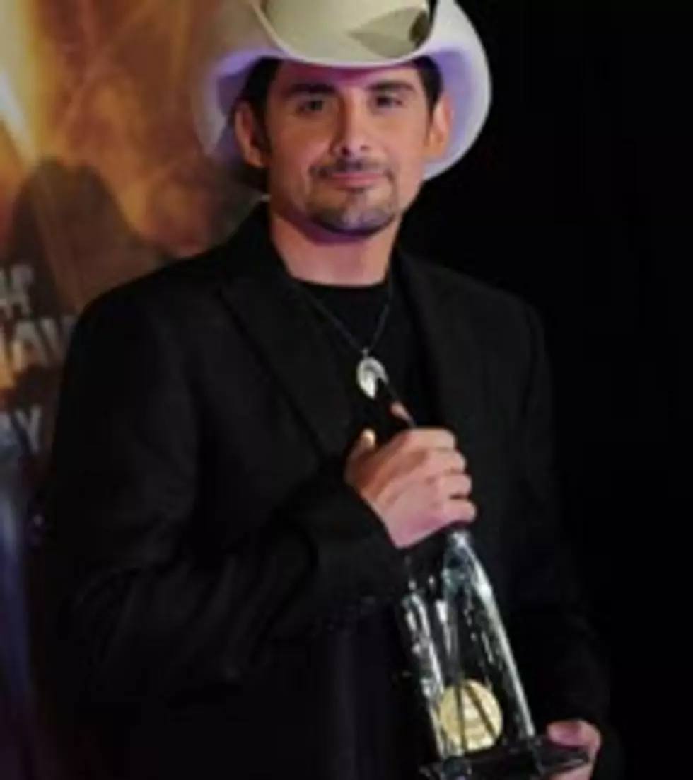 Brad Paisley Shares His CMA Trophy