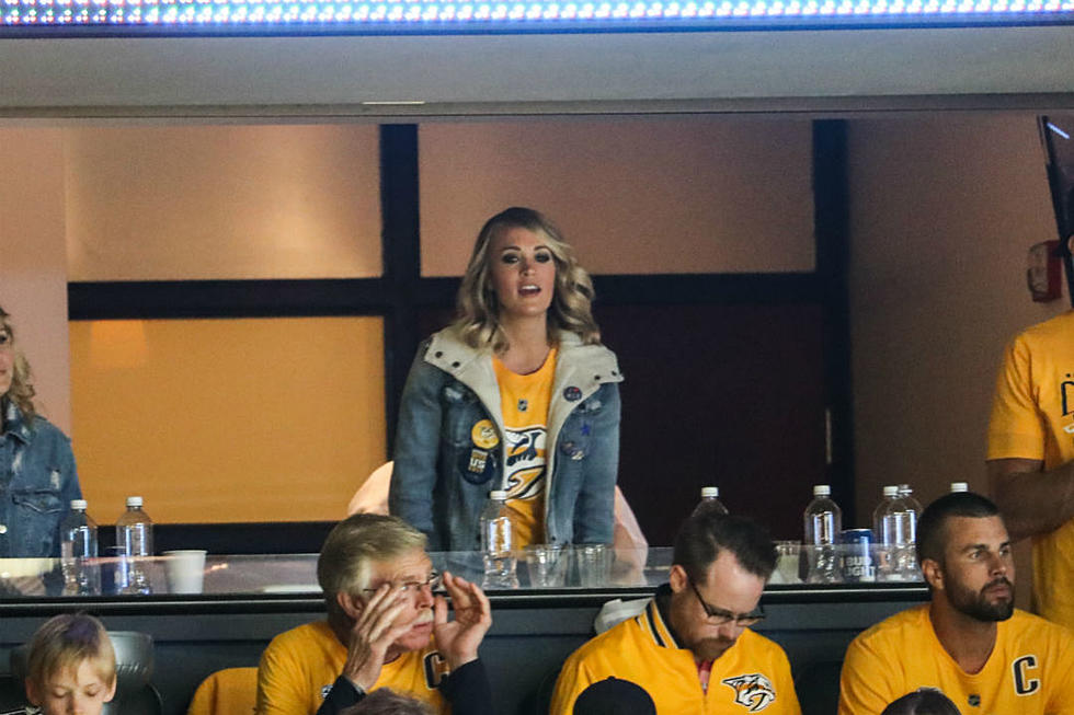 Carrie Underwood Returns for Anthem at Nashville Predators vs. Winnipeg Jets Game 2 [WATCH]