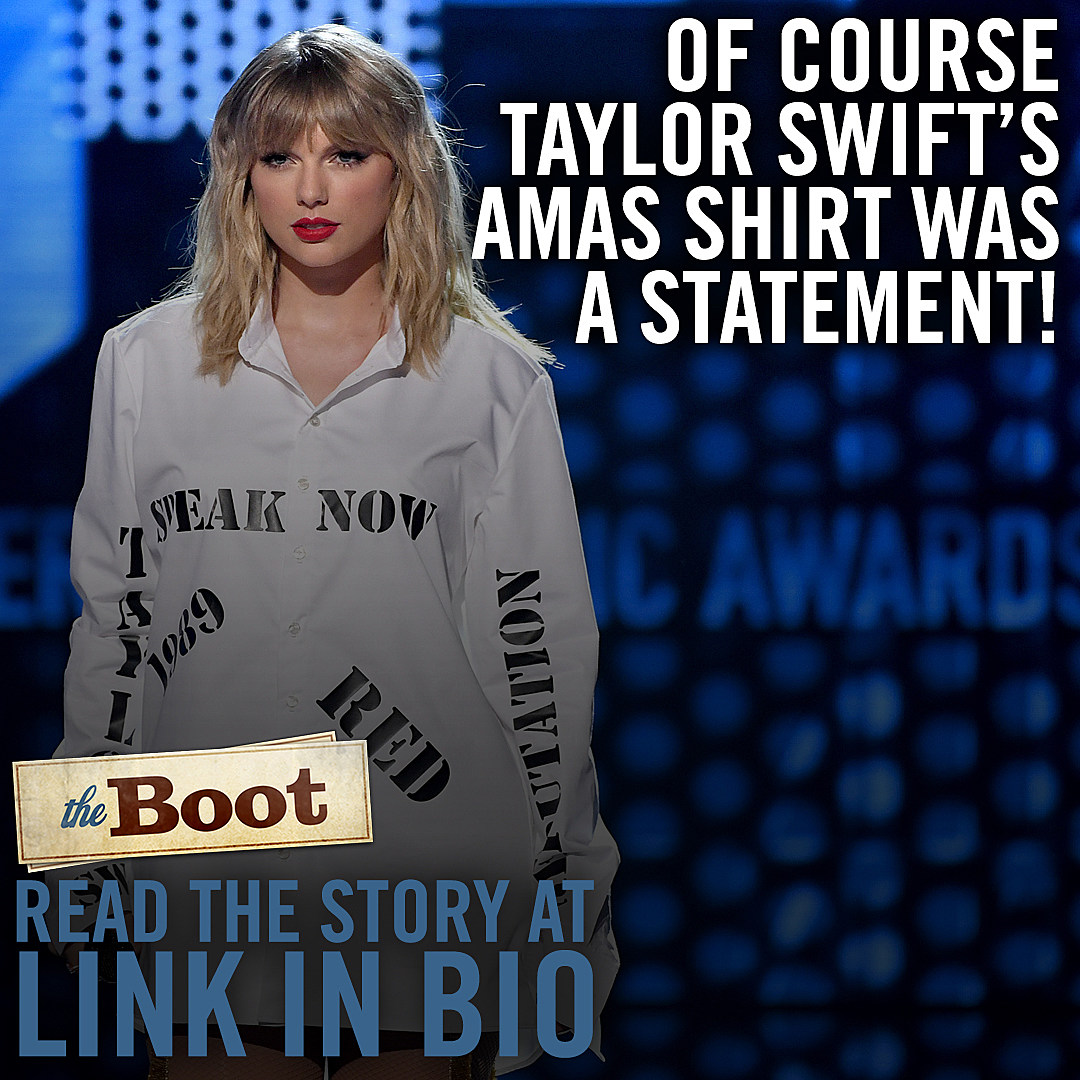 Taylor Swift Porn Captions Black - Taylor Swift at the AMAs: Of Course That Shirt Was a Statement!