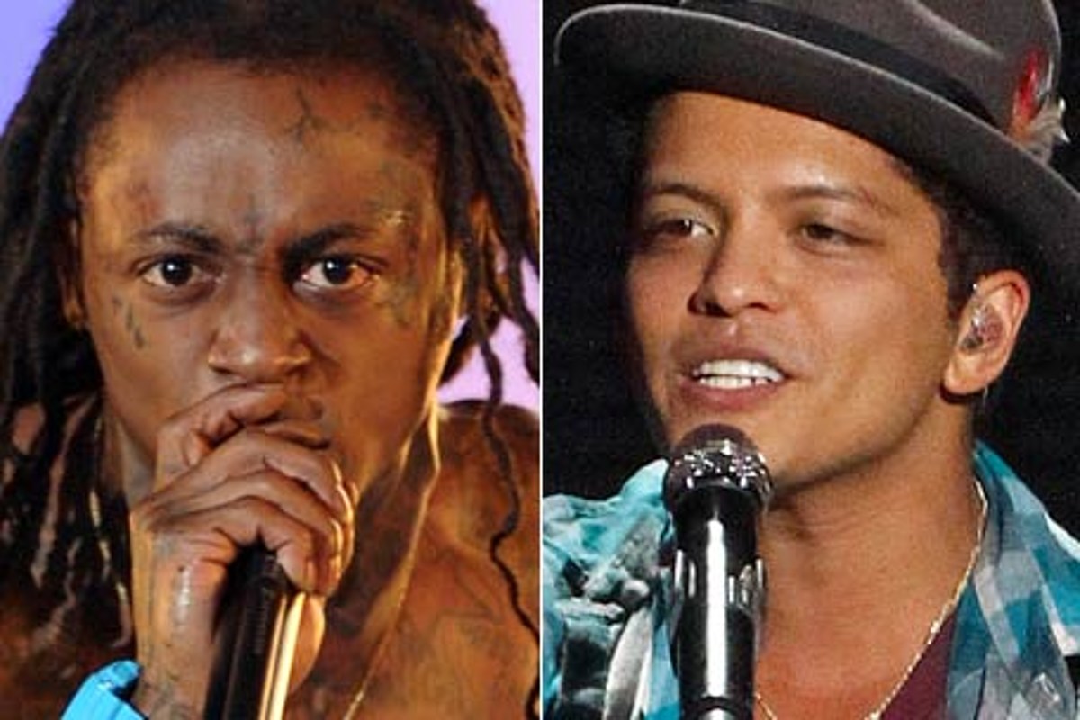 Lil Wayne 'Mirror' Video: MC Crucifies Himself as Bruno Mars Watches