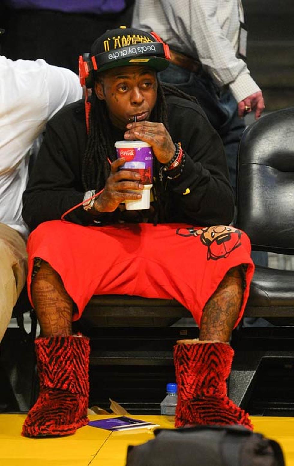 Lil Wayne's Red, Zebra-Striped Fur Boots: Hit or Miss — Photo, Poll