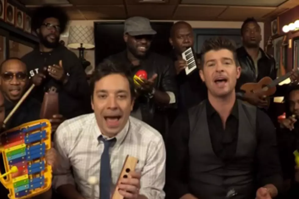 Robin Thicke & The Roots Remix ‘Blurred Lines’ on ‘Jimmy Fallon’ With Toy Instruments