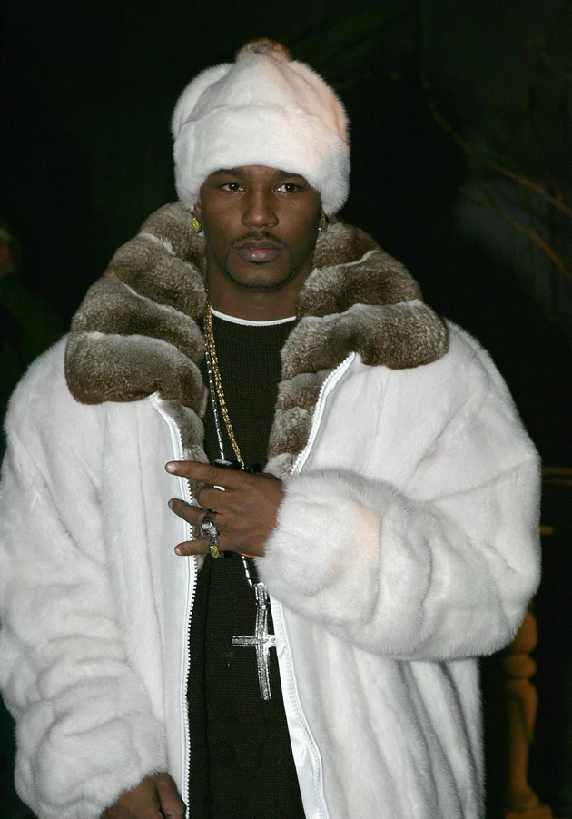 white fur pimp coat. 