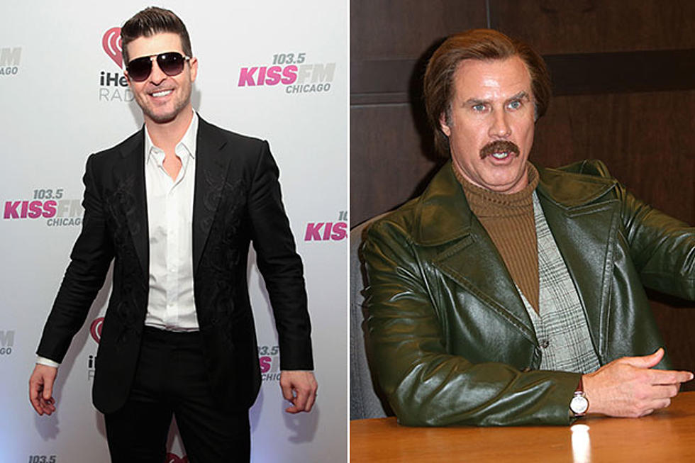 Robin Thicke, Ron Burgundy Debut 'Ride Like the Wind' Cover