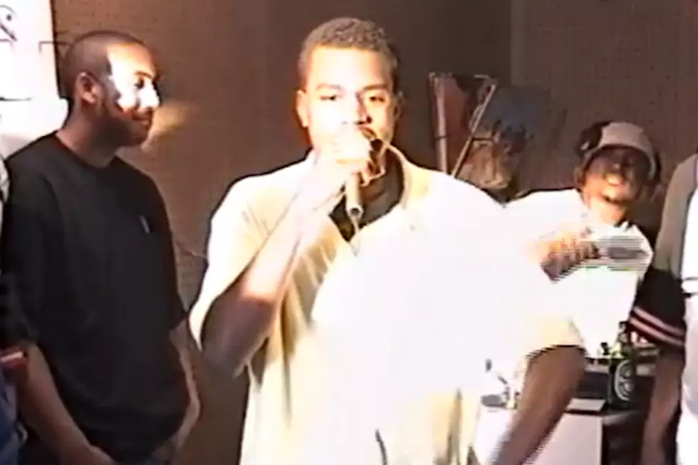 Watch 19-Year-old Kanye West Rap at Fat Beats Record Store [VIDEO]