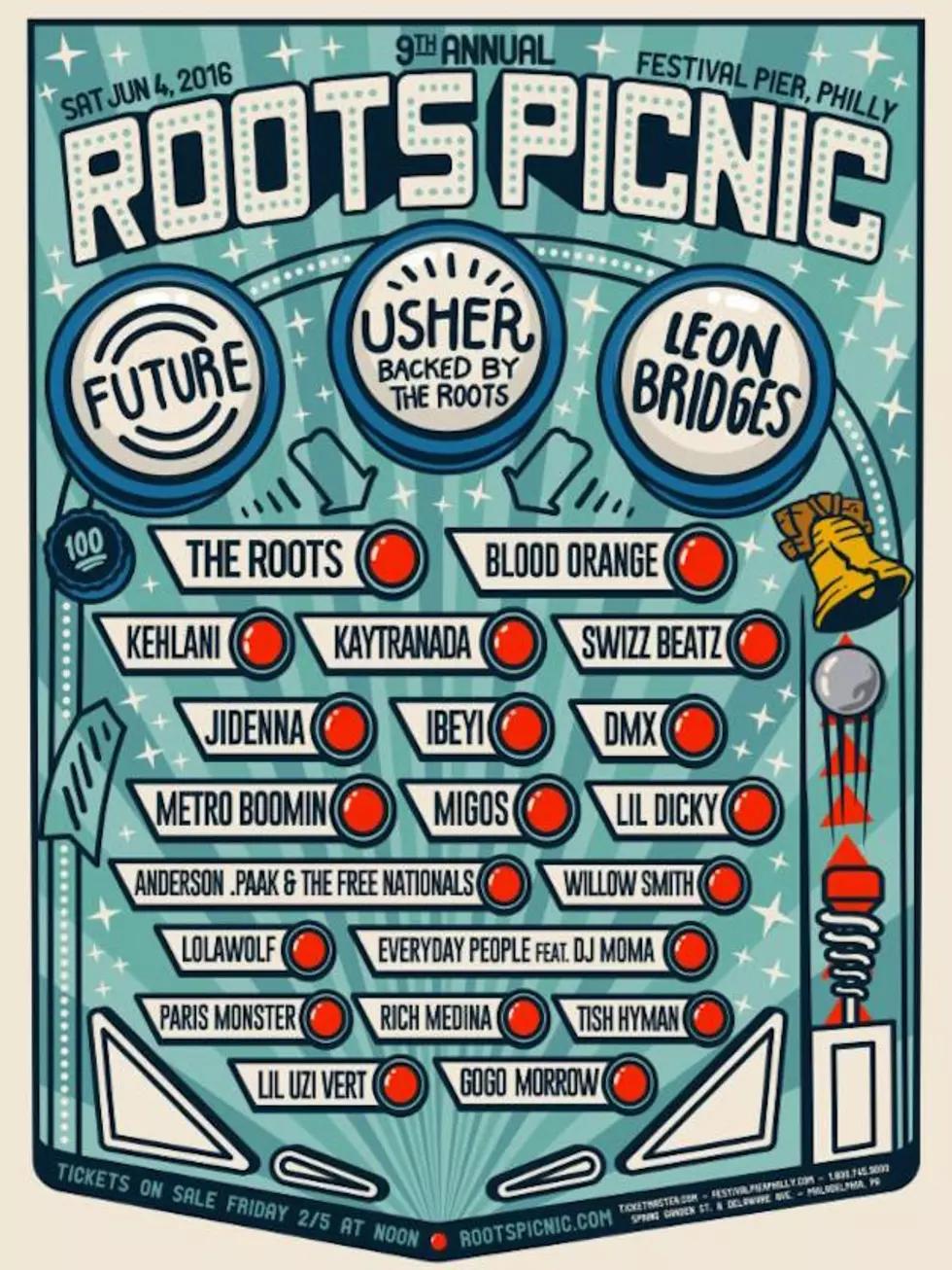 Roots Picnic 2016 Lineup Announced; Future, Usher, Leon Bridges Among Headliners