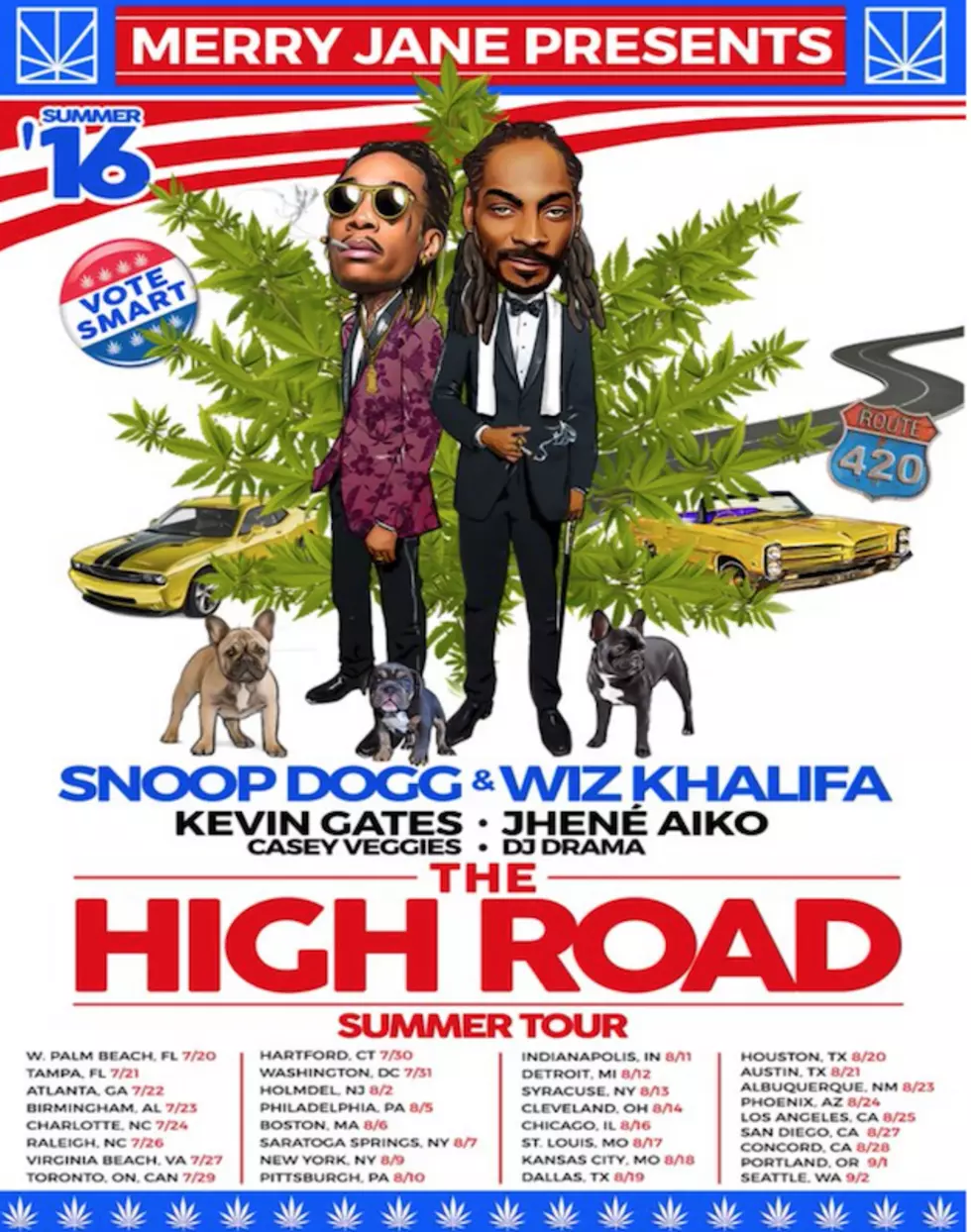 Snoop Dogg and Wiz Khalifa Embarking on &#8216;The High Road&#8217; Tour This Summer