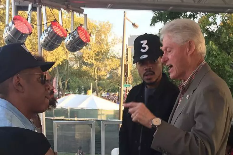 Chance the Rapper, Jay Z and Travi$ Scott Chilled With Bill Clinton at 2016 Made In America Festival [PHOTO]