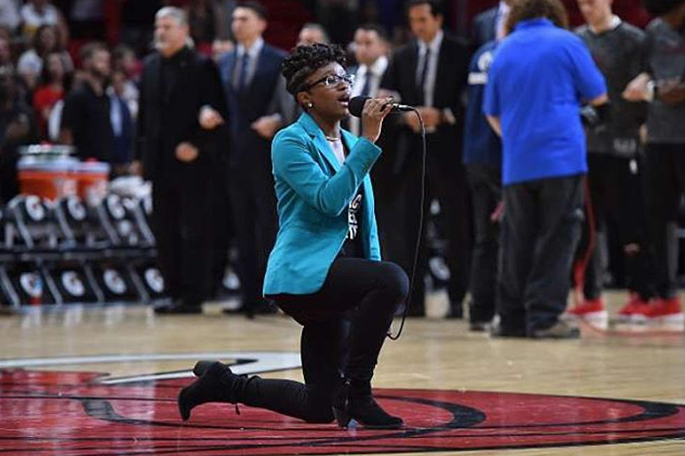Singer Kneels in Protest While Singing National Anthem at Miami Heat Game, Twitter Reacts [VIDEO]