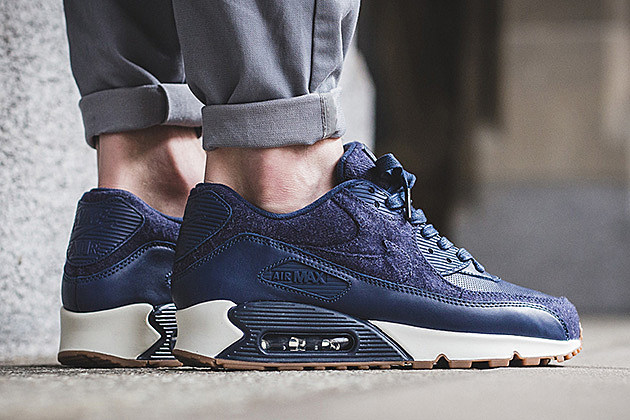 nike air max 90 leather midnight navy