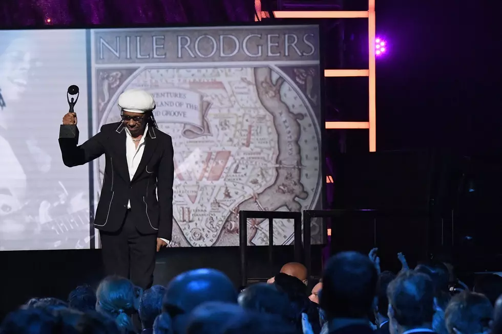 Pharrell Honors Nile Rodgers at Rock and Roll Hall of Fame Ceremony