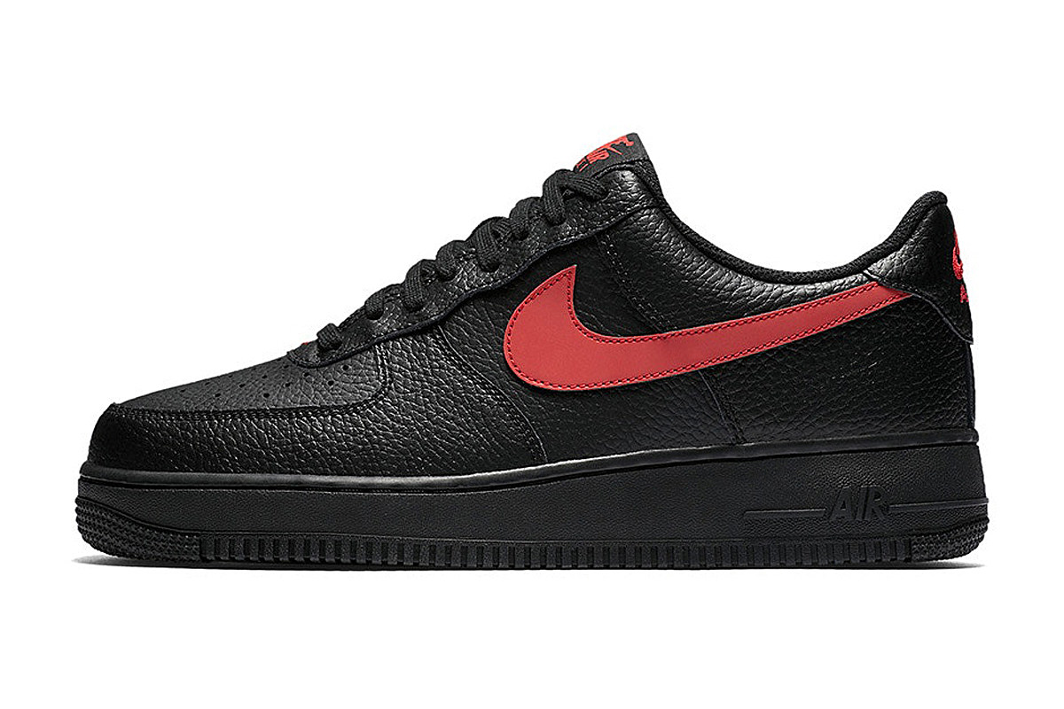 air force 1 black leather pack