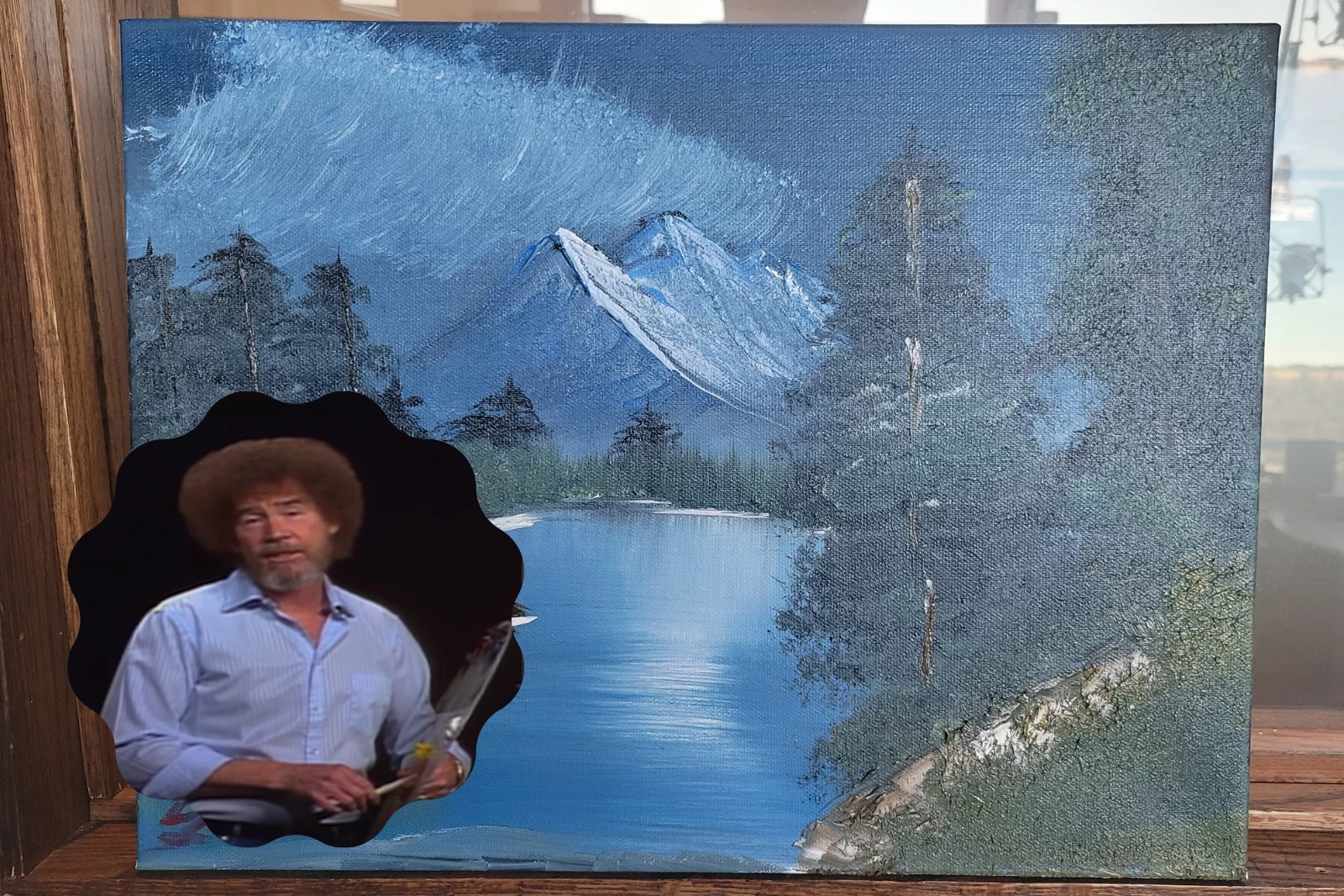 My GF and I tried our 1st ever Bob Ross painting tutorial! How did we do? :  r/HappyTrees