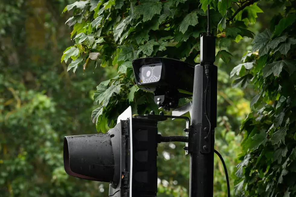 Damaged ULEZ camera. Photo by Leon Neal/Getty Images