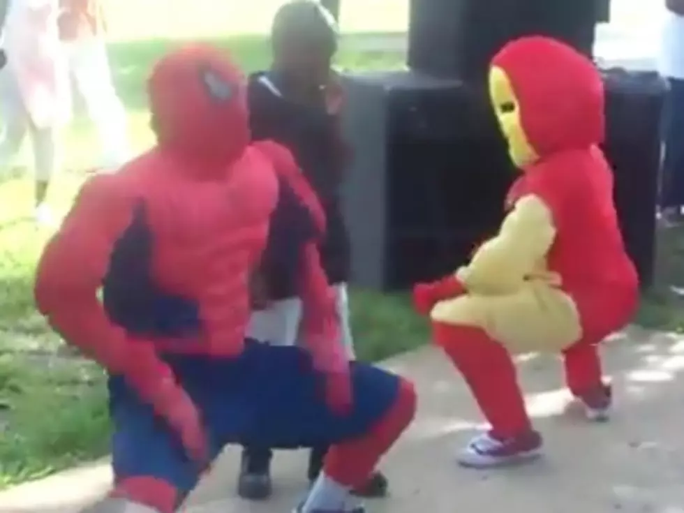 Did These Costumed Superheroes Get Too Funky at a Kid’s Birthday Party? [VIDEO]