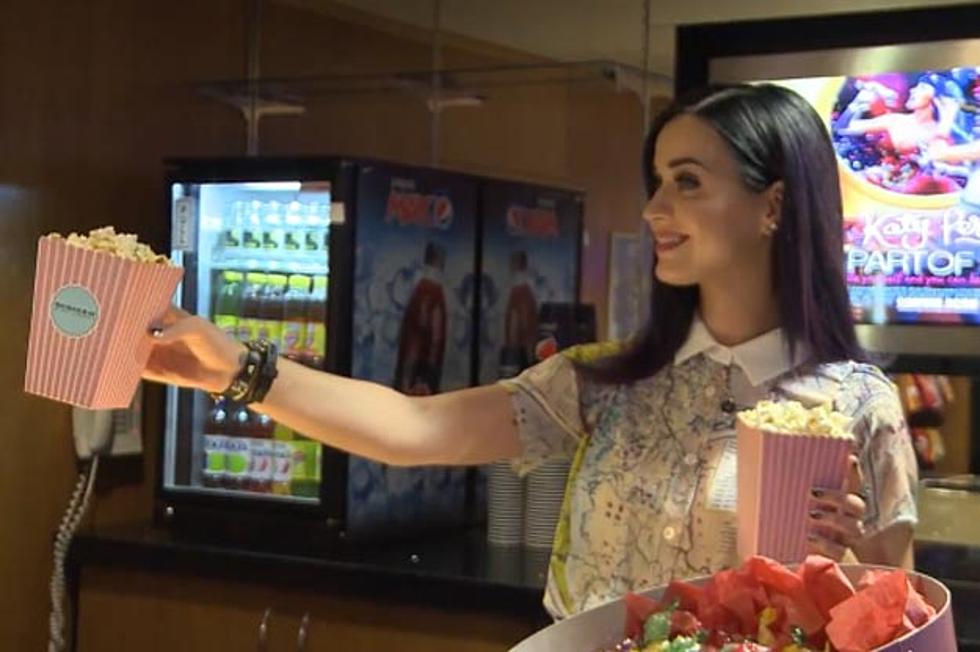 Katy Perry Surprises Fans, Serves Popcorn at London Movie Screening
