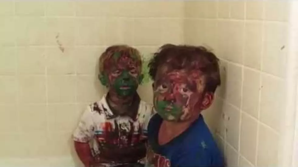 Dad Can&#8217;t Stop Laughing, While Trying To Lecture Paint Covered Kids