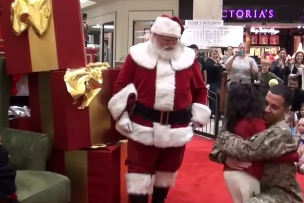Santa Helps Soldier Surprise His Daughter for Christmas