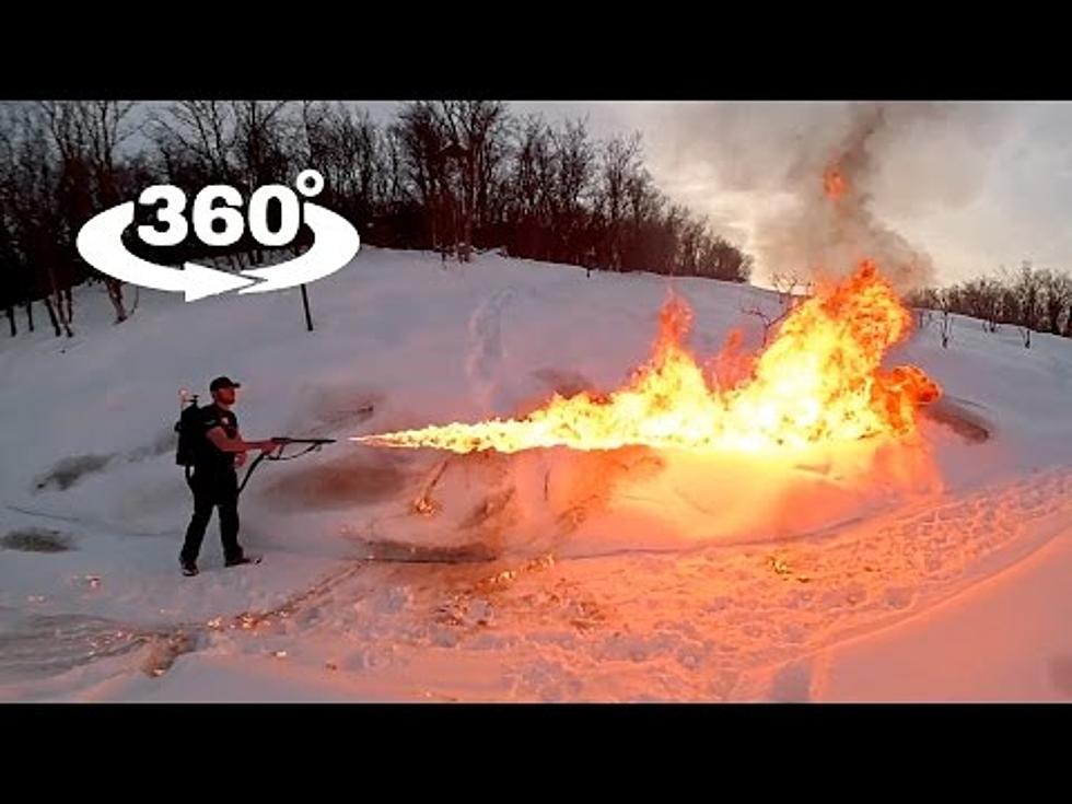 360 Degree Flamethrower Tested on Snow Will Make You Want it to Snow in El Paso Again