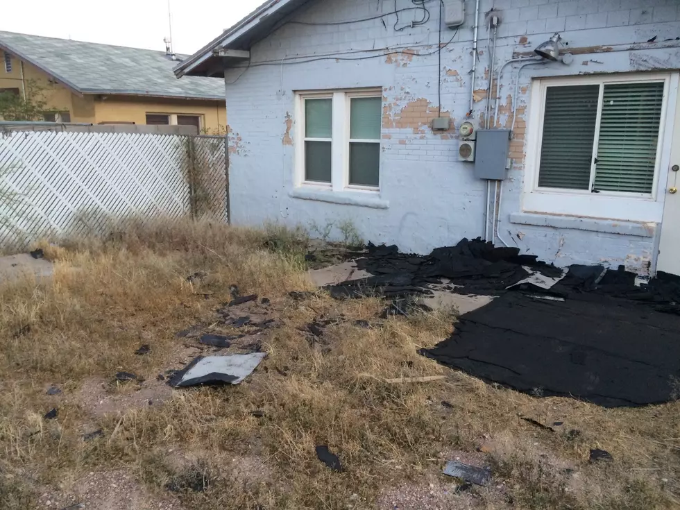 El Paso Resident Wakes Up to Roof in Backyard